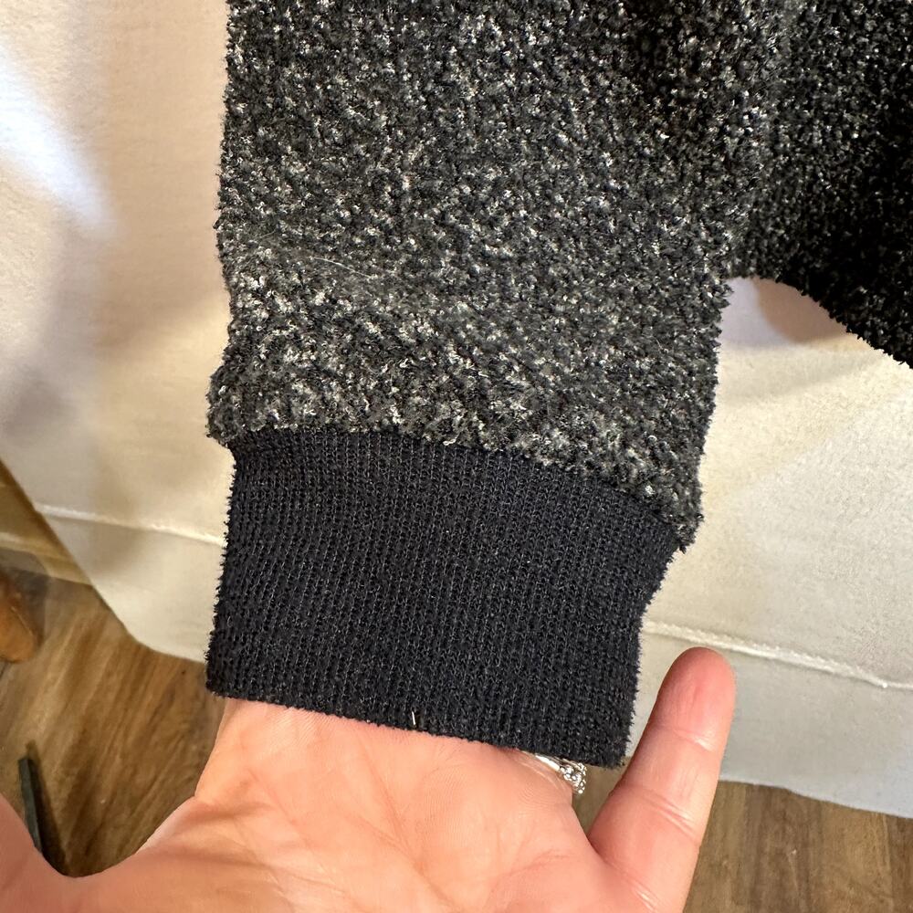 I Active 1/4 Zip Pullover Sweater Top Womens L Gray Heathered Layered Lined Soft - Picture 3 of 12